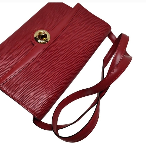 Authentic Louis Vuitton Crossbody Bag Arche Red Epi - Picture 6 of 15